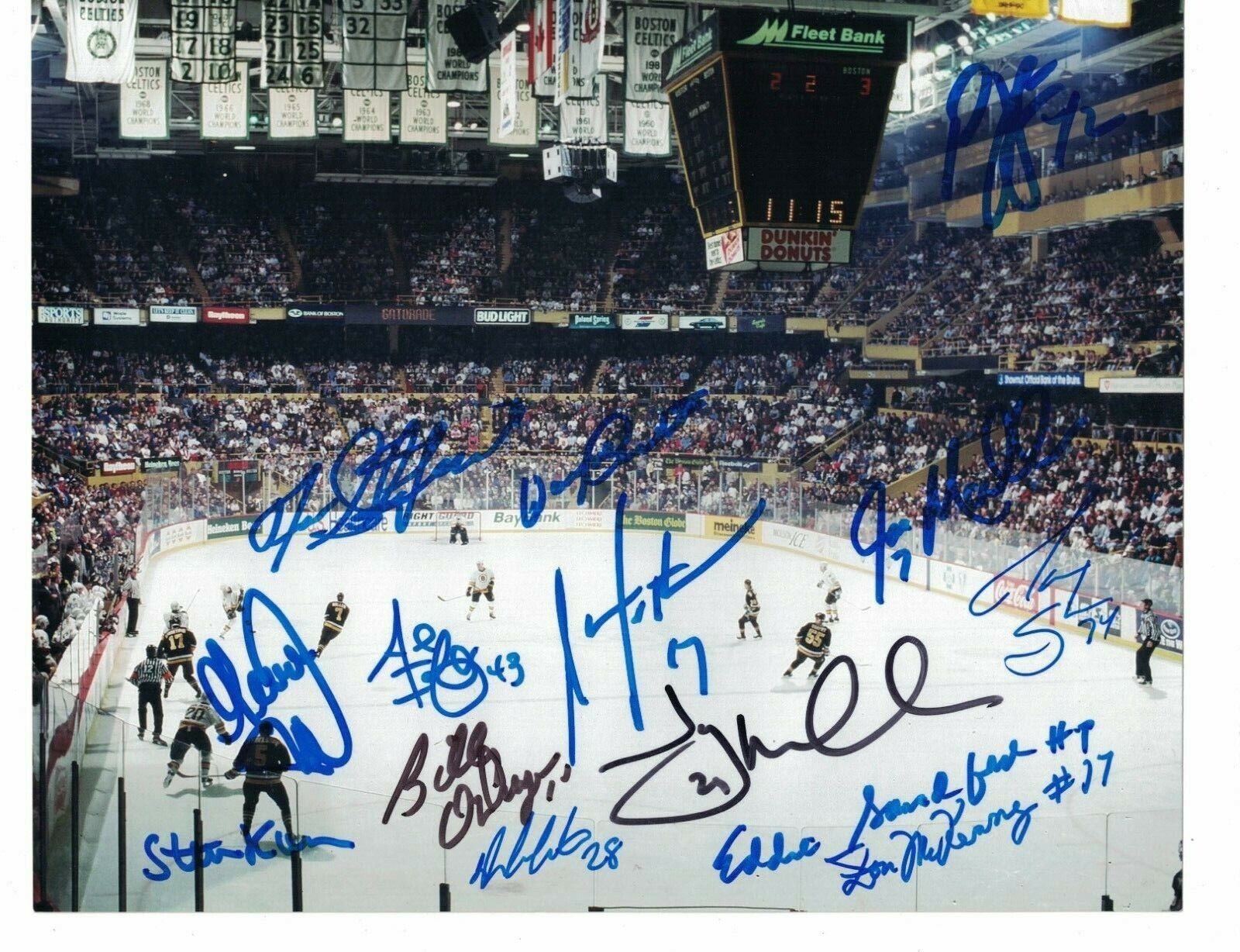 Boston Bruins Boston Garden Photo Poster painting Signed by 14 W/Our COA