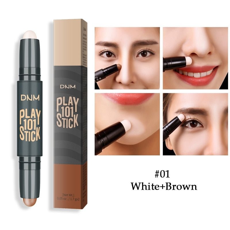 Beauty Double-Head Concealer Pen Face CC Trimming Pencil Color Corrector Blemish Highlight Stick 3D Facial Contour Cosmetics
