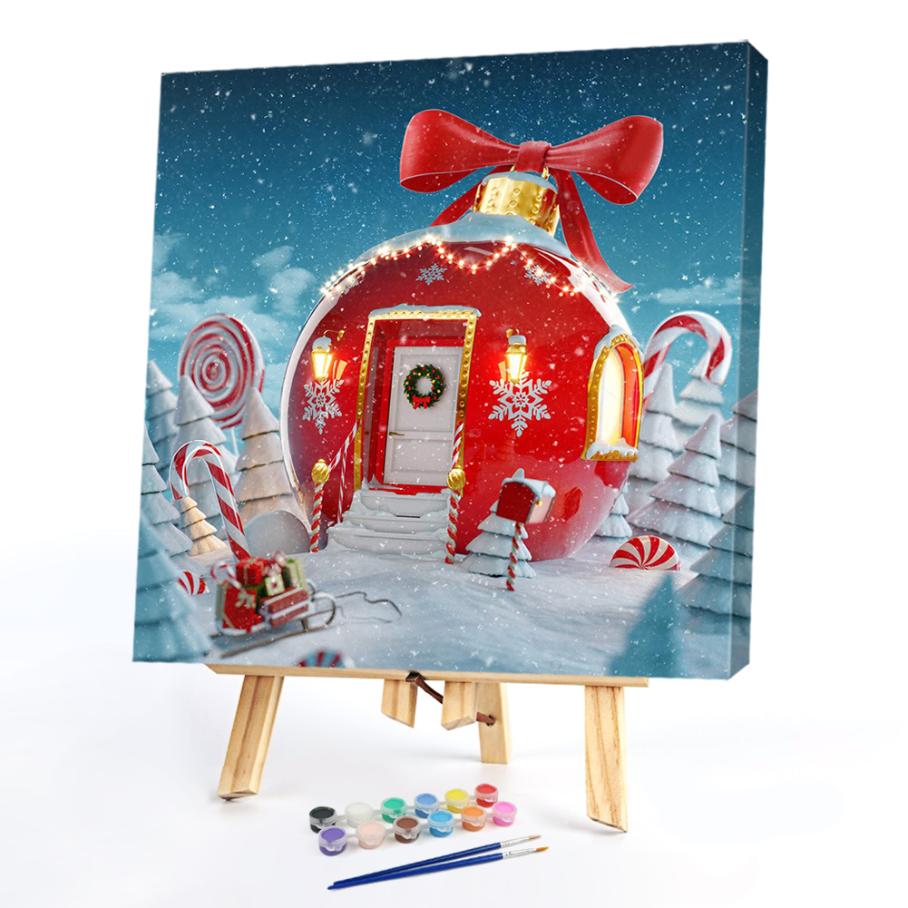 

40*40CM - Paint By Numbers - Christmas Candy, 501 Original