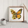 Diamond Painting -DIY Round Drill Sunflower Butterfly