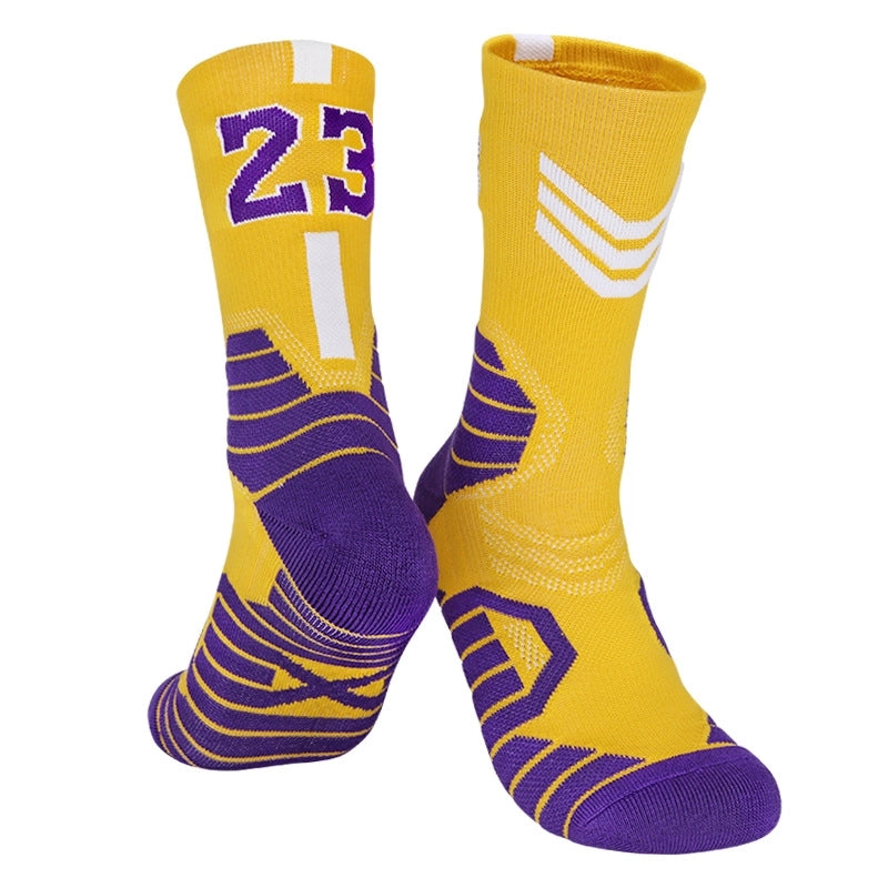 Curry Professional Basketball Socks Men’s High-top Breathable Combat Socks Training Mid-calf Socks Non-slip Sports Socks Men’s