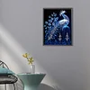(US Local) Blue Crystal Peacock- Round AB Drills Diamond Painting(45x60cm)