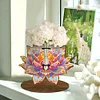 Diamond Painting Wooden Lotus Diamond Painting Flower Vase Ornaments for Home Office Decor