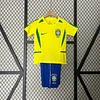 2002 Retro KIDS Brazil Home Football Shirt 1:1 Thai Quality