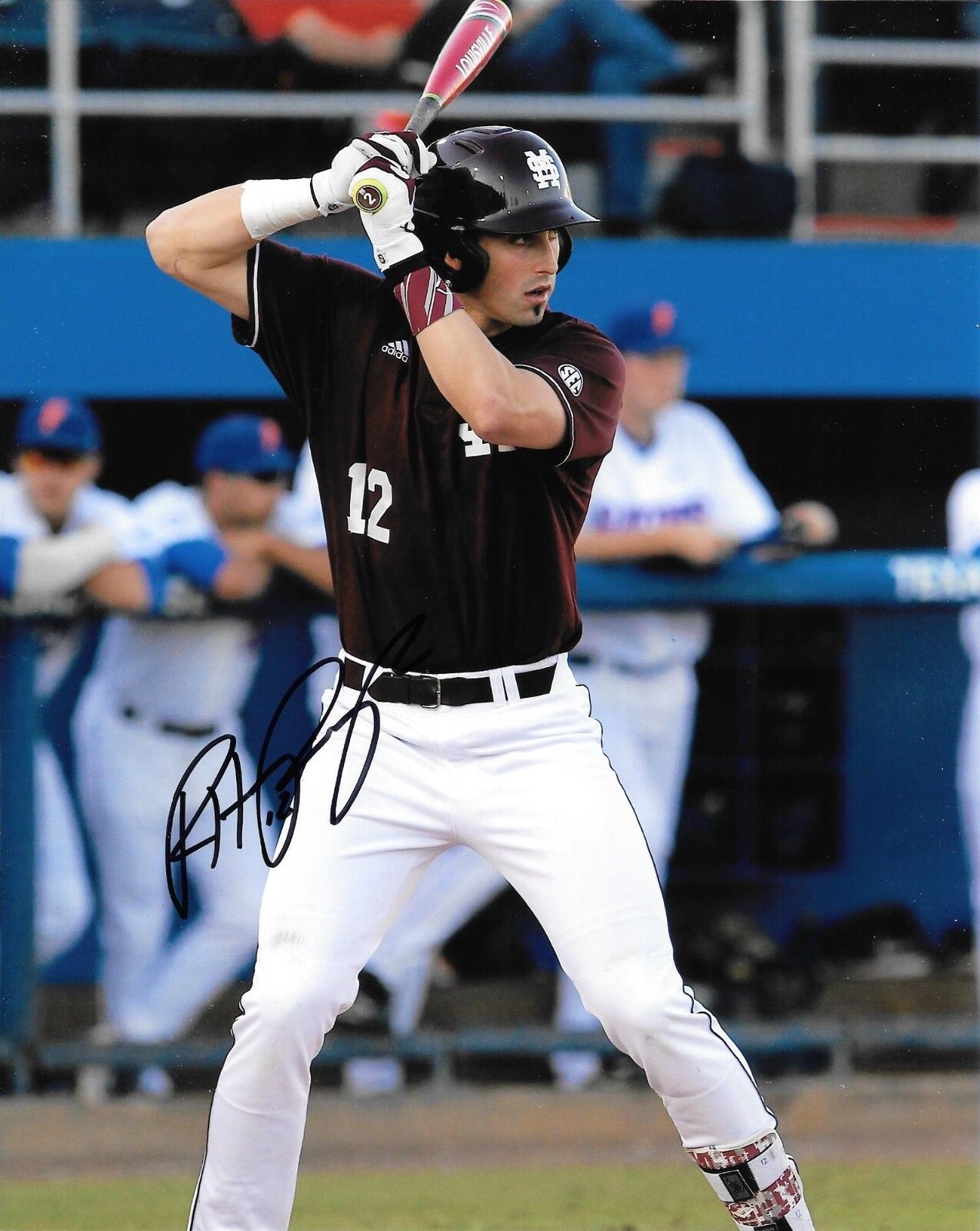 ROCKIES REID HUMPHREYS HAND SIGNED MISSISSIPPI STATE BULLDOGS 8X10 Photo Poster painting W/COA