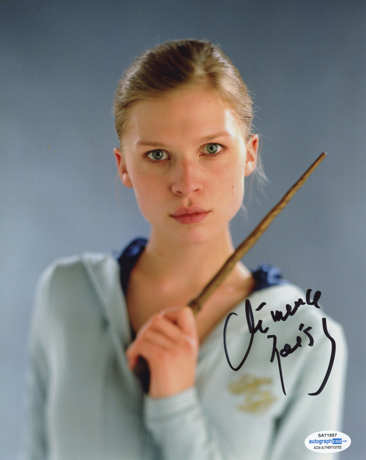 CLEMENCE POESY SIGNED HARRY POTTER 'FLEUR' 8x10 Photo Poster painting! ACOA COA EXACT PROOF!