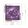 Fleur de papillon violet-plein diamant rond peinture-30 * 30cm