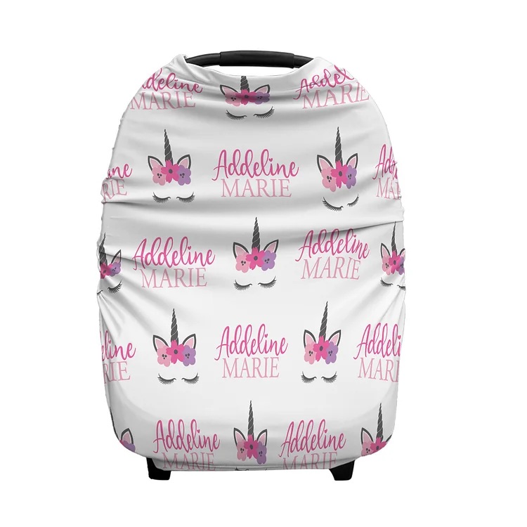 Personalized Baby Unicorn Car Seat Canopy| Canopyl99