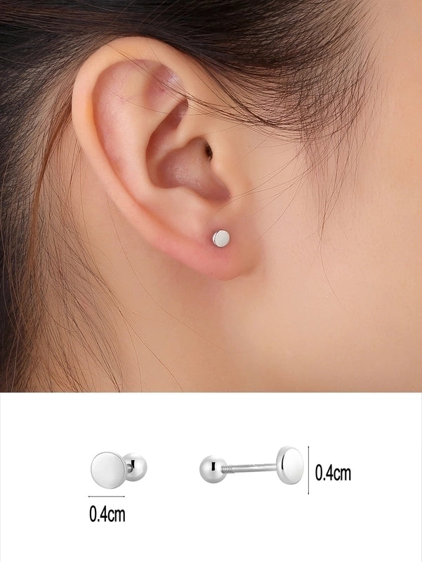 1 Pair 14K Gold Plated 925 Sterling Silver Zircon Star Moon Butterfly Ear Studs