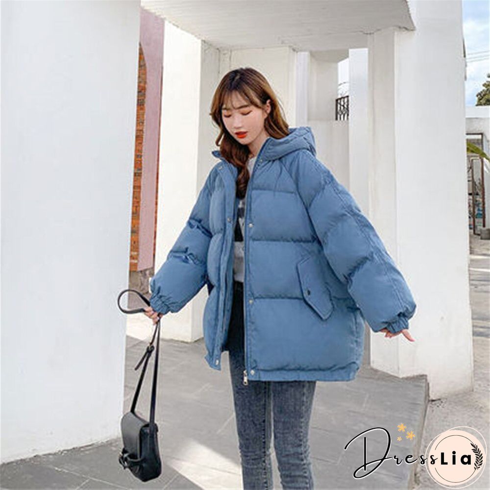 New Short Winter Jacket Women Warm Hooded Down Cotton Jacket Parkas Female Casual Loose Outwear Korean Cotton-padded Winter Coat