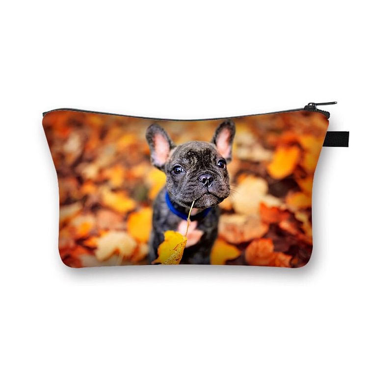 Dog Printed Hand Hold Travel Storage Cosmetic Bag Toiletry Bag