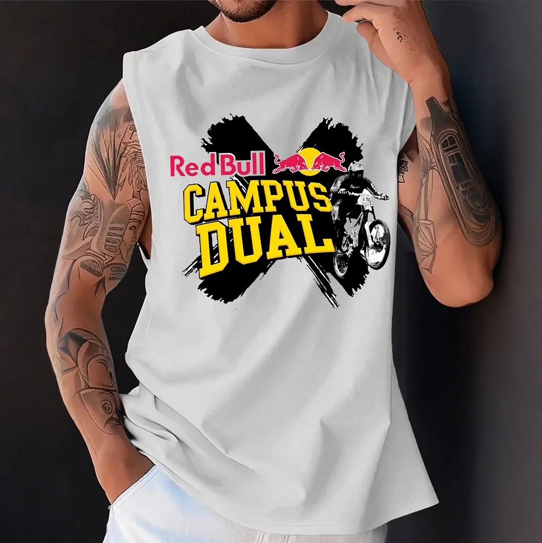  Campus Dual Graphic Tank Top for Active Enthusiasts