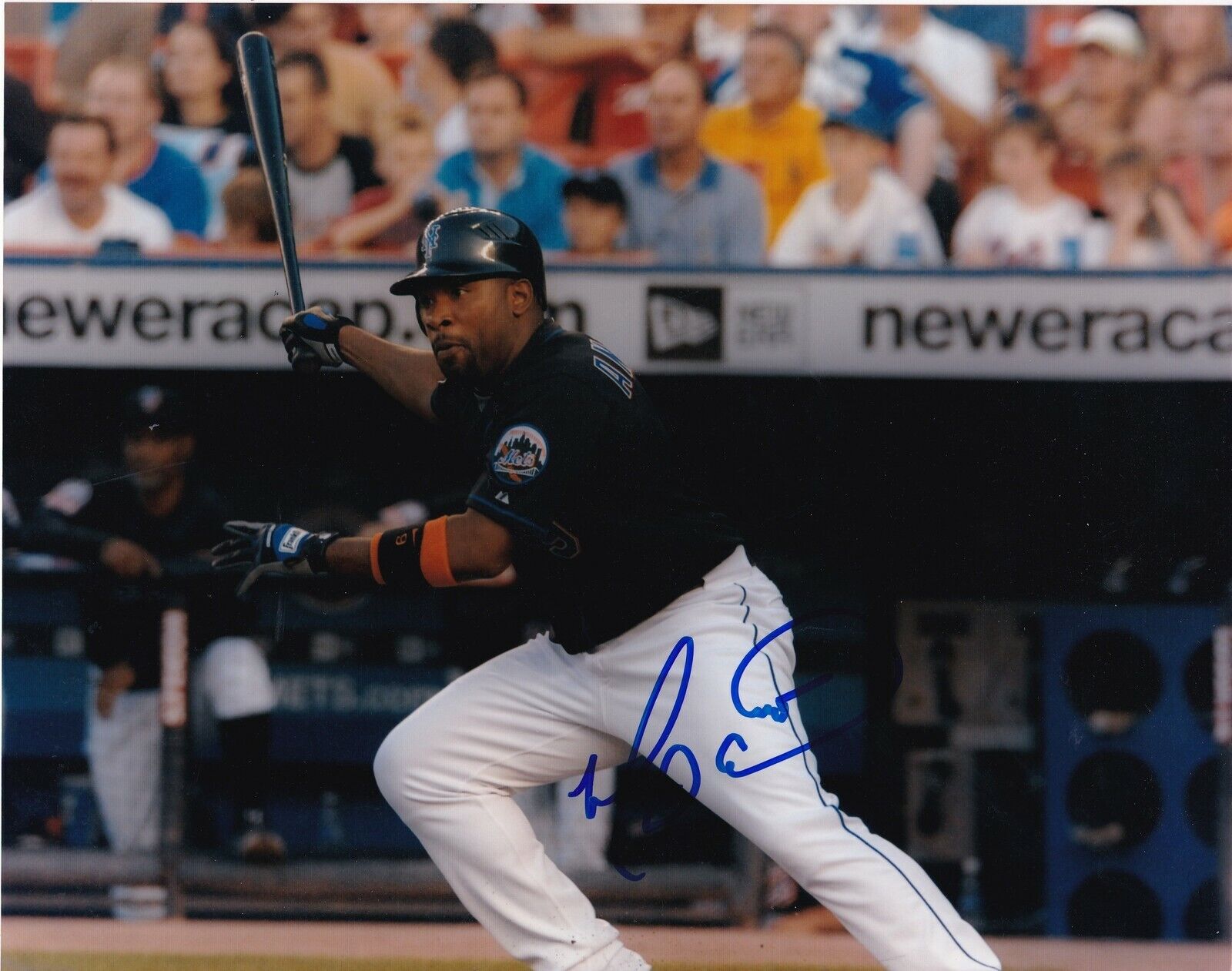 MARLON ANDERSON NEW YORK METS ACTION SIGNED 8x10