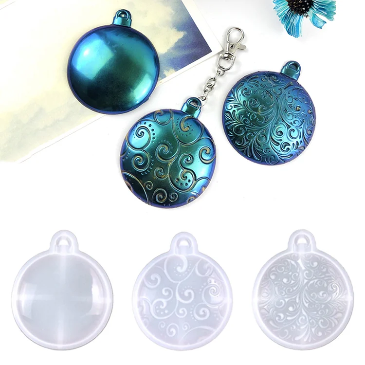 Resin Kit With Necklace Pendant Resin Moulds, Mica Powder