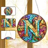 Diamond Painting Double Sided Letter N Suncatcher Diamond Drawing Hanging Ornament for Home Decor