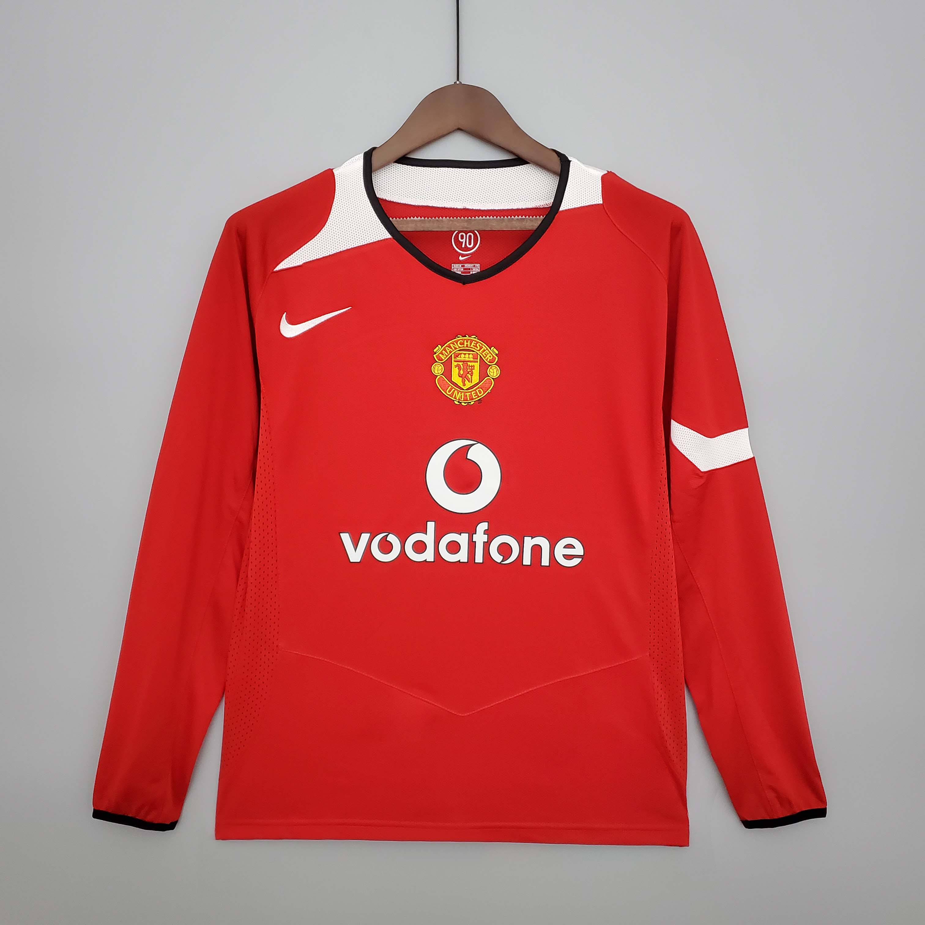 2004-2006 Retro Manchester United Home Long sleeve Football Shirt 1:1 Thai Quality