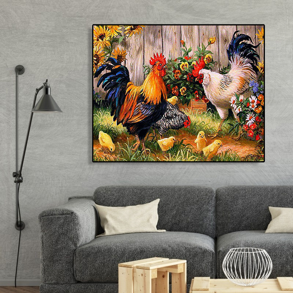 Diy Painting By Numbers Kit - Flower Chicken(40*50 Cm)