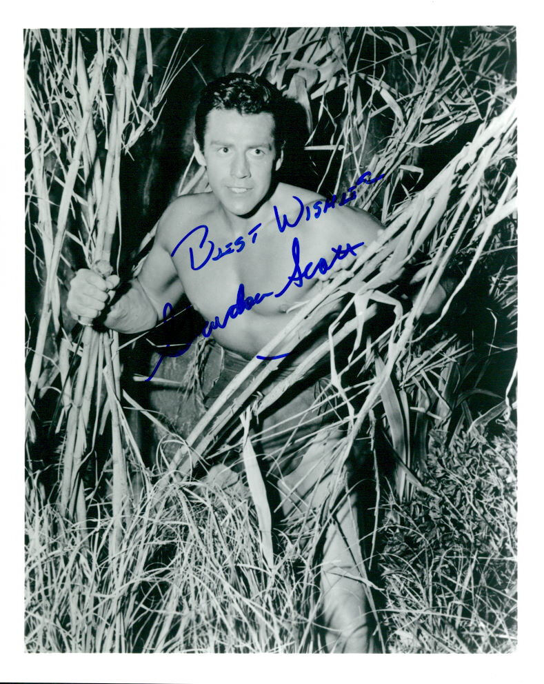 Gordon Scott (Tarzan) signed 8x10 Photo Poster painting COA