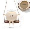Resin simple swing creative smiley pattern flower pot home living room succulent potted decorative ornaments