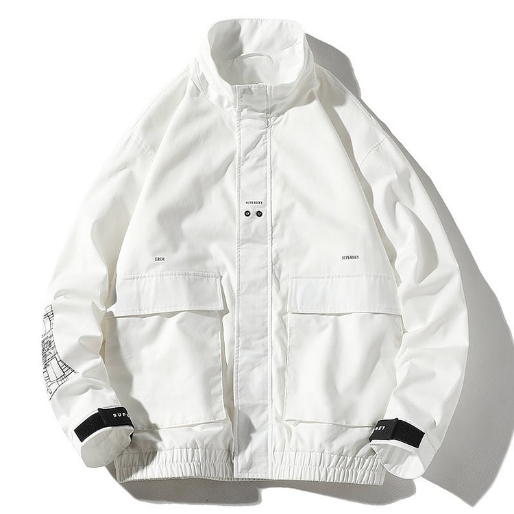 Men's Fall plus Size Retro Sports Long-Sleeved Shirt Baggy Coat Men's Casual Men Jacket