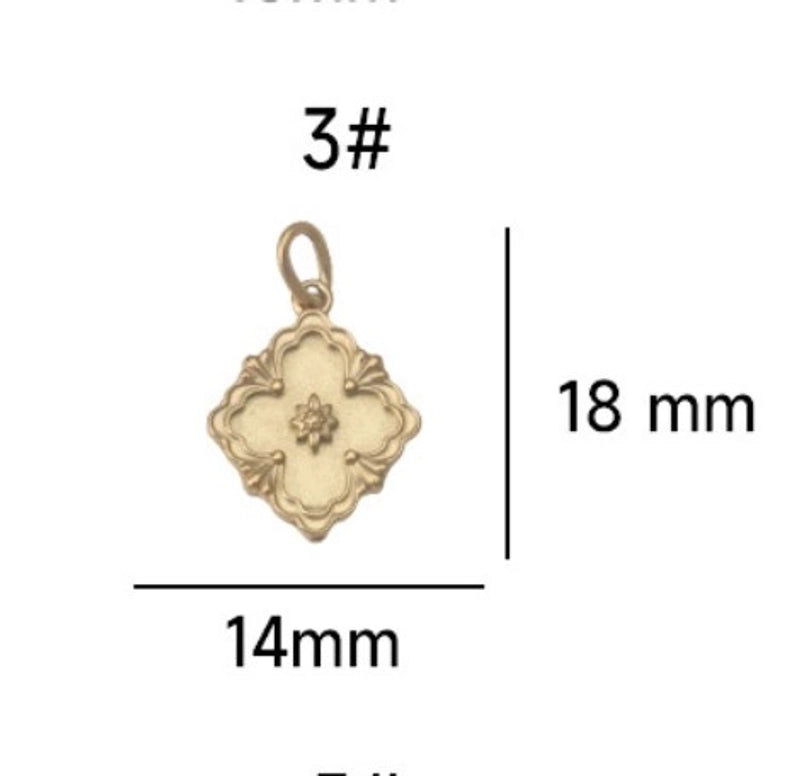 1 Piece Titanium Steel Devil’s Eye Heart Shape Rose Pendant