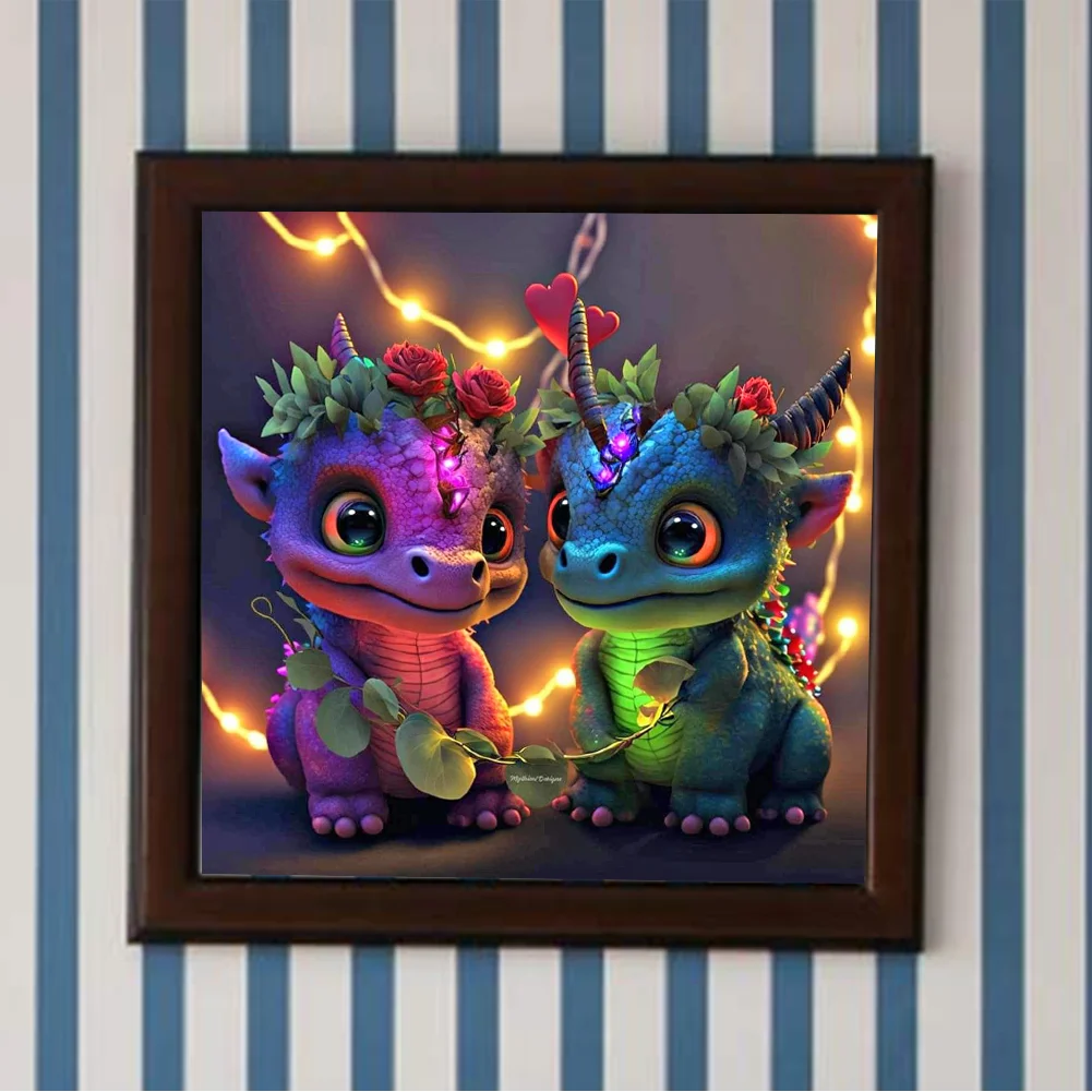 Diamond Painting - Full Round Drill - Dinosaur(30*30cm)