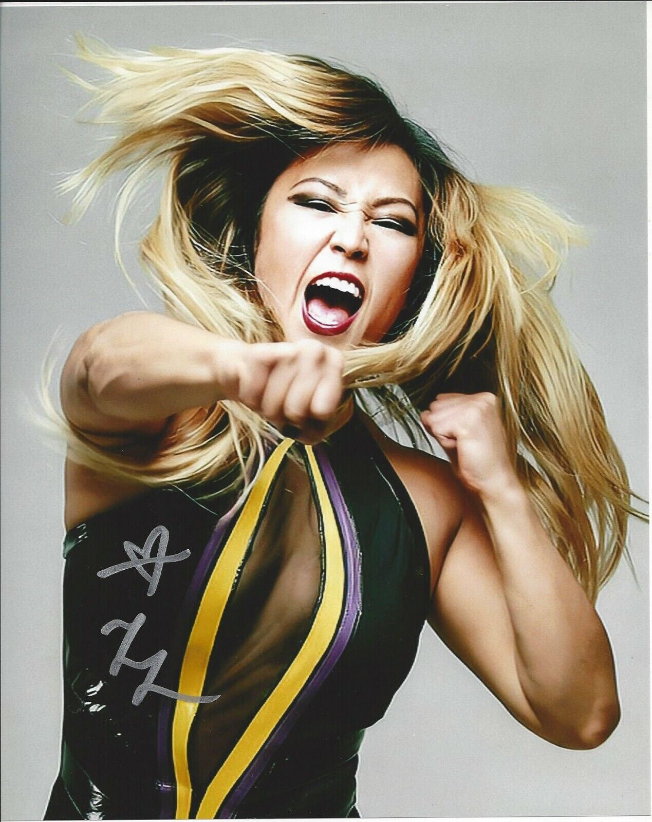 Zeda Zhang Autographed 8x10 NXT Sexy Hot AEW WWE#1