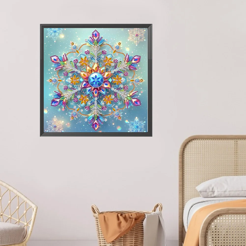 Snowflake2 - Partial Special Shaped Drill Diamond Painting Kits (Canvas|30*30cm)