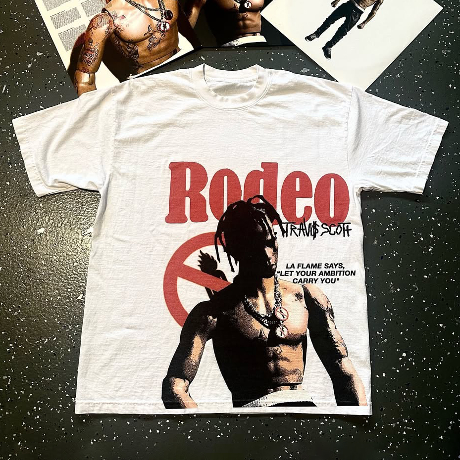 Fashion Rodeo Print Short Sleeve T-Shirt