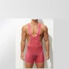 Men's Ice Silk Sexy Transparent Ultra-thin Breathable Bodysuit