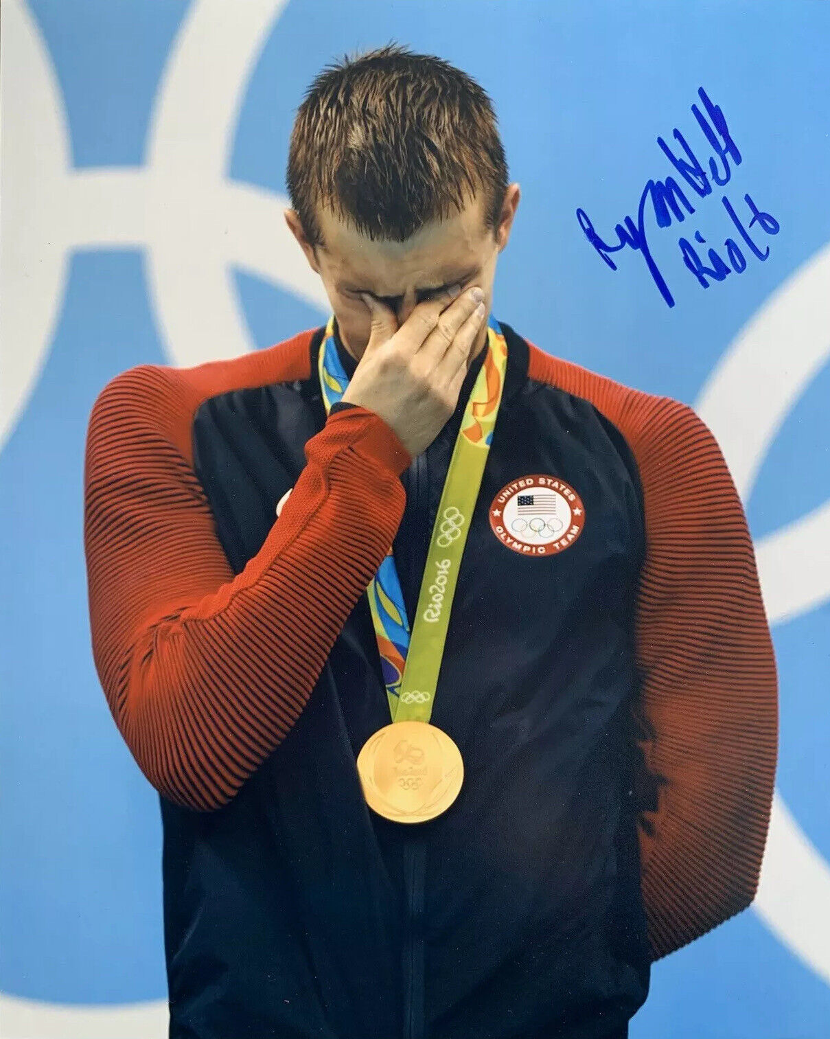 RYAN HELD HAND SIGNED 8x10 Photo Poster painting SWIMMING 2016 OLYMPICS AUTHENTIC RARE AUTOGRAPH