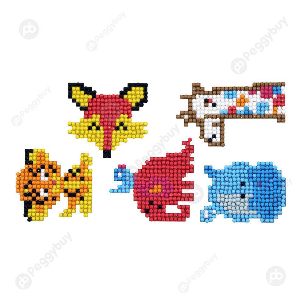 

5pcs Animals-DIY Creative Diamond Sticker, 501 Original
