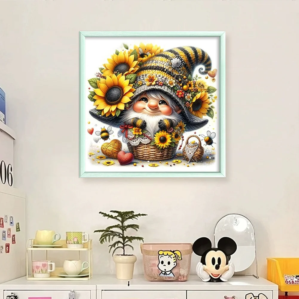 11CT Full Counted Cross Stitch - Sunflower Goblin(Canvas|50*50CM)