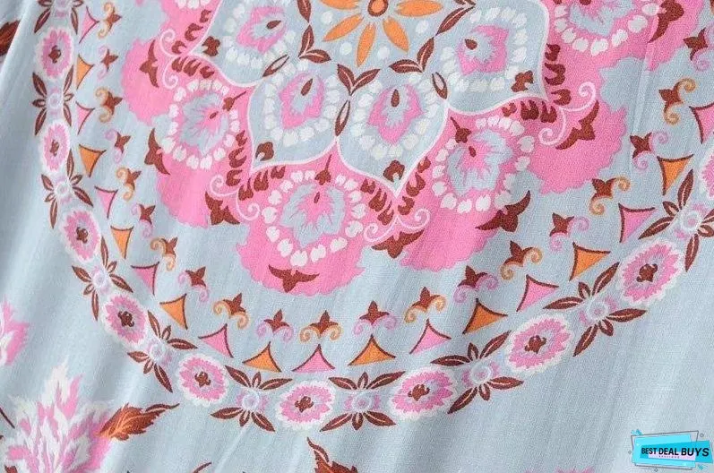 Bohemian long-sleeved lace sunscreen loose blouse