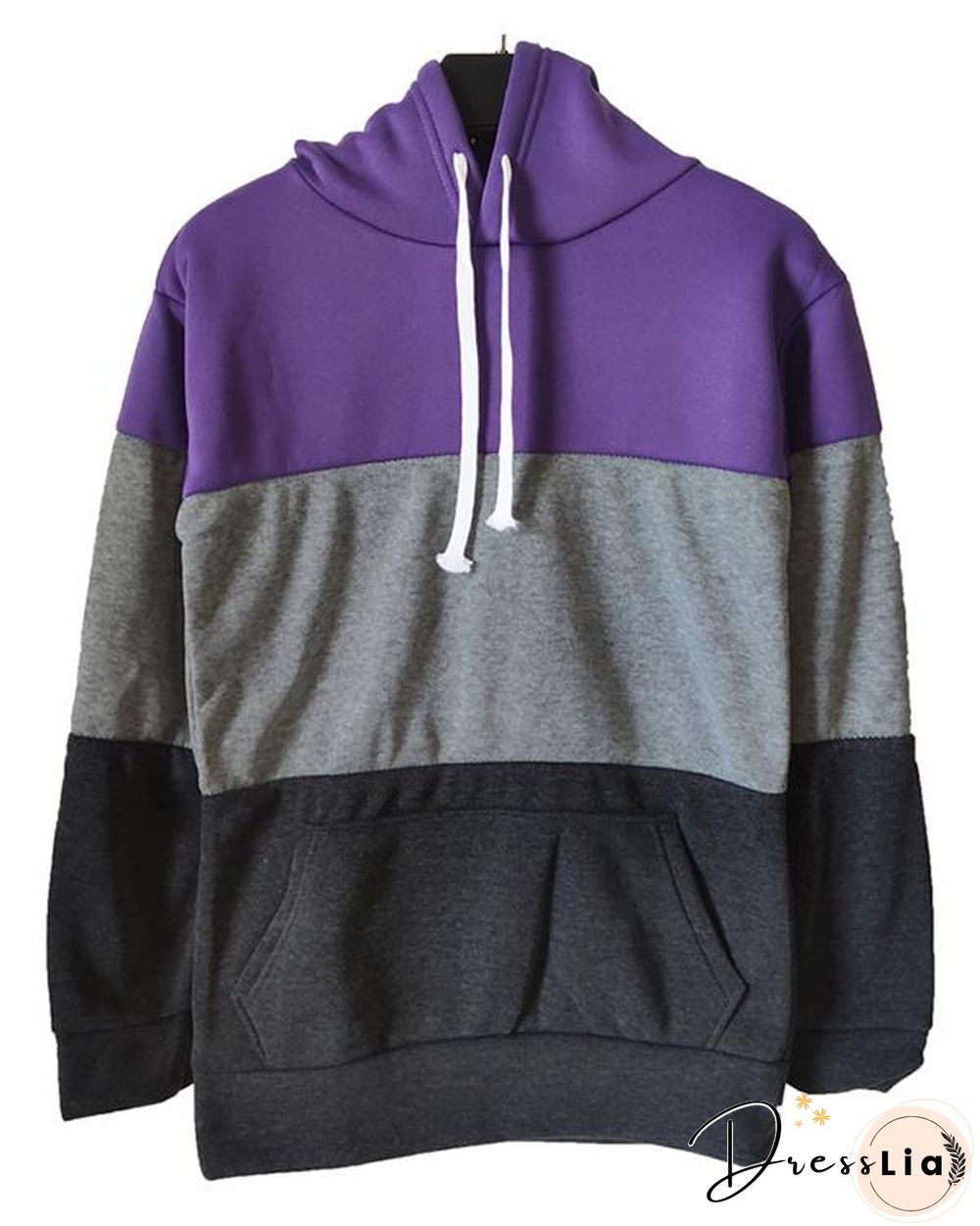 Color Block Long Sleeves Hoodie