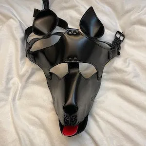 pornhint Pornhint Puppy Erotic Leather Role Play Dog Mask with Ears for Fetish BDSM / Bondage Puppy Cosplay / Party Flirting Adults Games /  Sex Toys