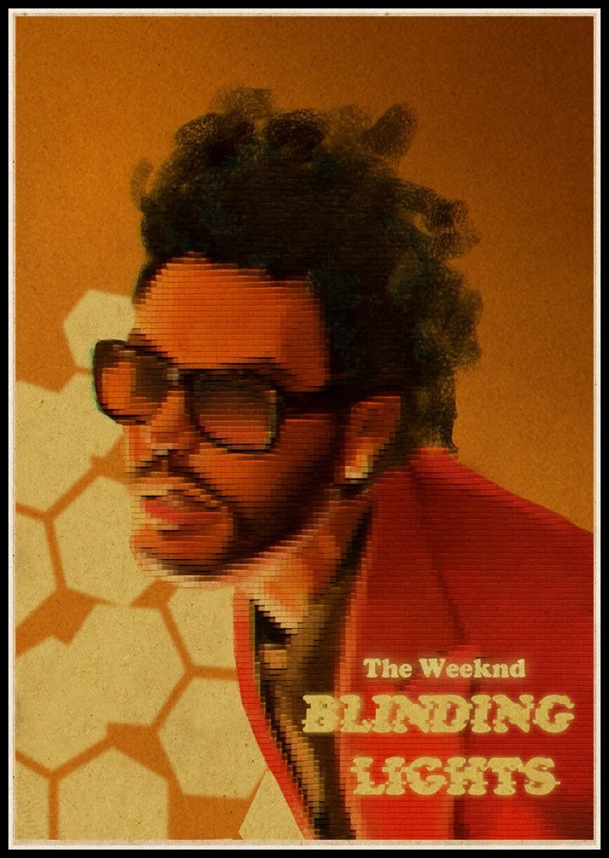 Athvotar Rapper Posters Hip Hop The Weeknd Wiken Potted Brother Quality Vintage Kraft Paper Painting Poster Living Room Wall Decor 703-1