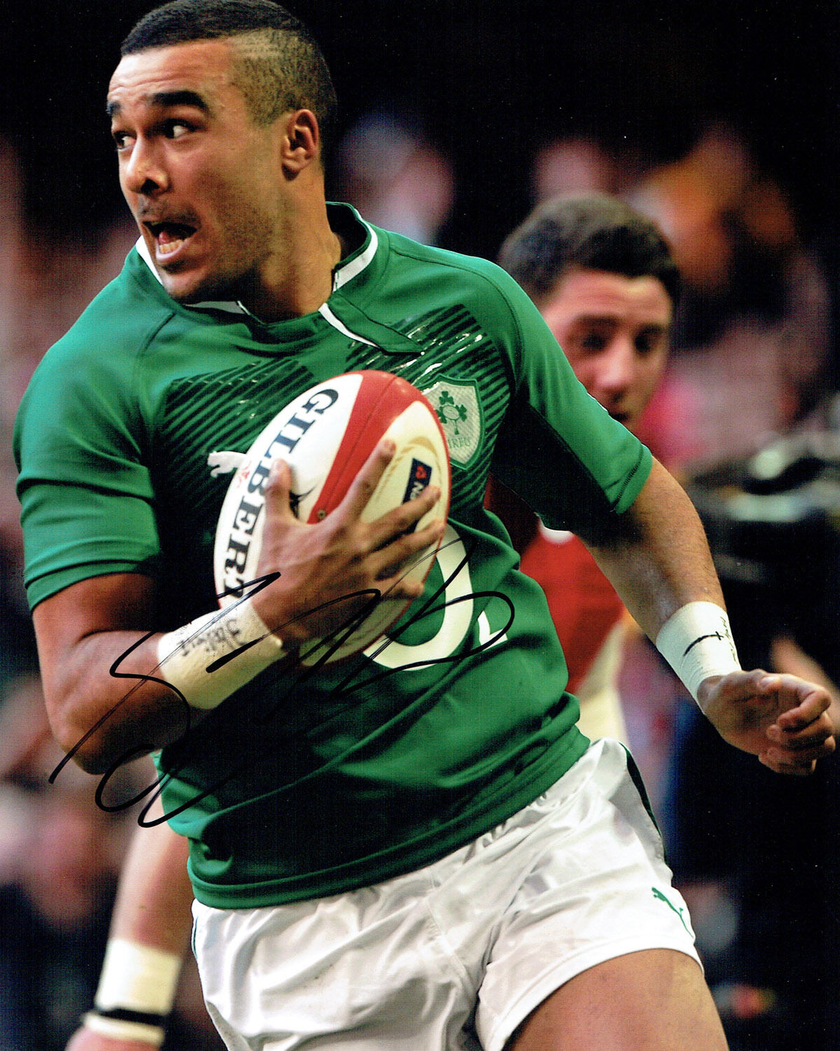 Simon ZEBO Signed Autograph 10x8 Photo Poster painting AFTAL COA Ireland Rugby Union 6 Nations