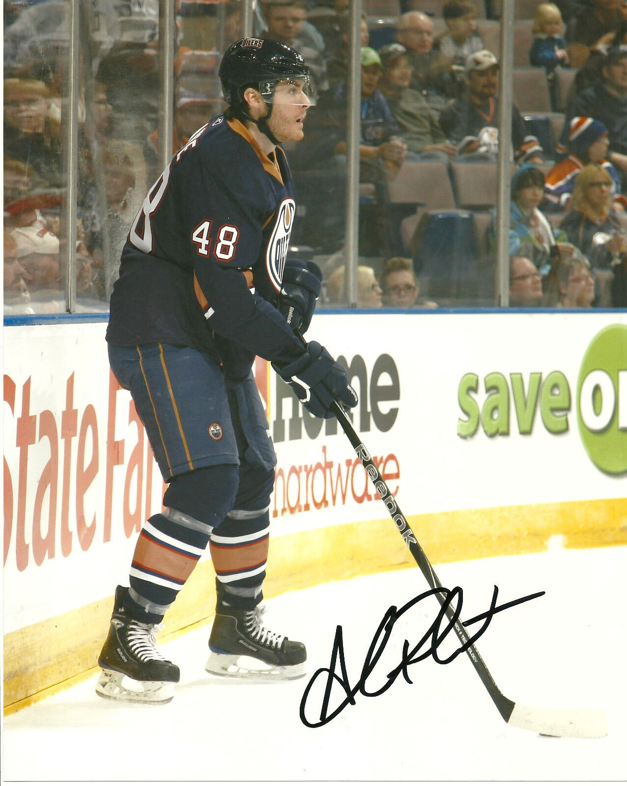 Edmonton Oilers Alex Plante Signed Autographed 8x10 Photo Poster painting COA