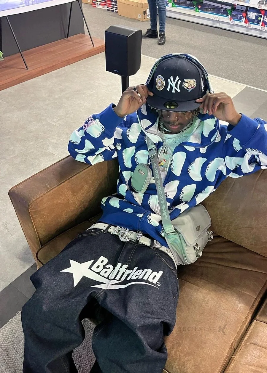 Y2K Hip Hop Badfriend Killer Jeans For Men With Letter Print
