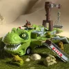 🦖Nouvel Ensemble de Jouets de Piste de Camion d&rsquo;Ing&eacute;nierie Transformant les Dinosaures