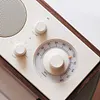 Retro walnut wood radio Bluetooth speaker
