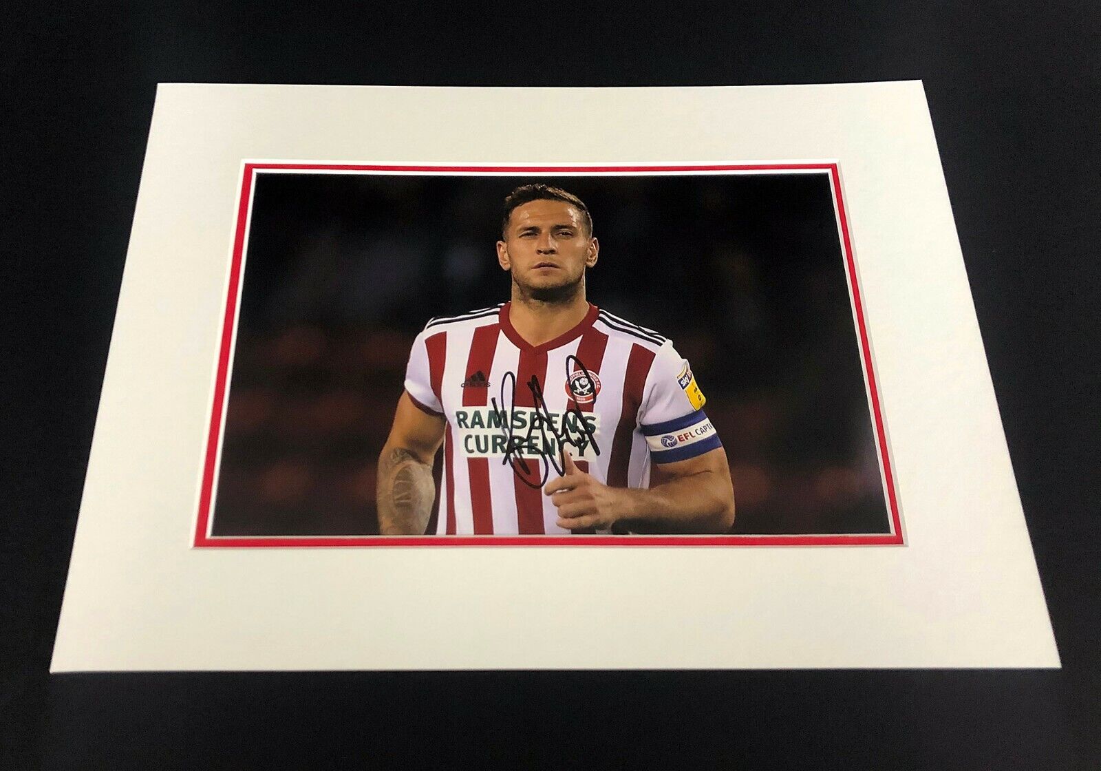 Billy Sharp SIGNED SUFC Photo Poster painting Display - 16x12 inch Mount Sheffield United AFTAL