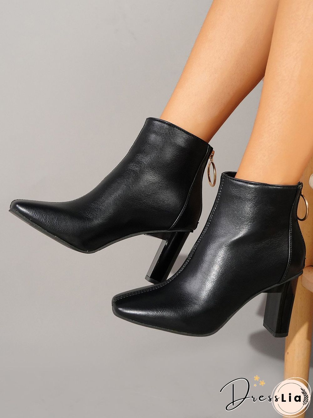 Comfortable High Heel Zip Martin Boots