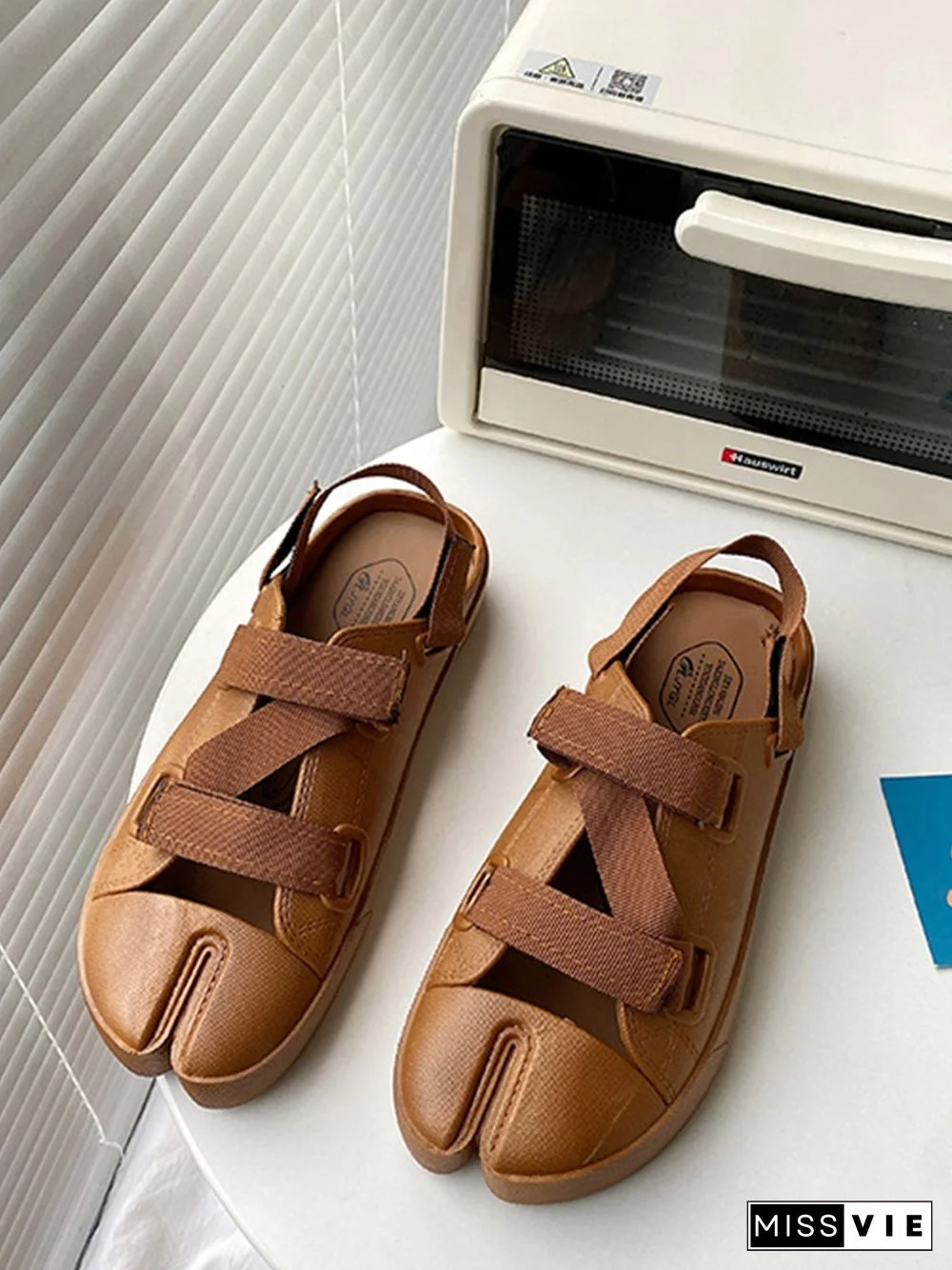 Casual Plain Split Toe Sandals