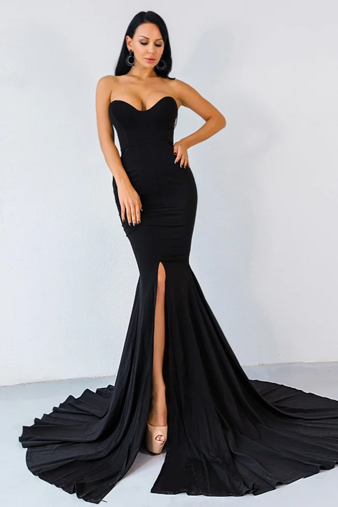 Chic Sweetheart Mermaid Long Evening Prom Dress With Slit - lulusllly