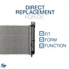 Spectra Premium CU2370 Radiator With TOC and EOC - 34-1/16" Core Compatible With Chevrolet Silverado, GMC and Cadillac