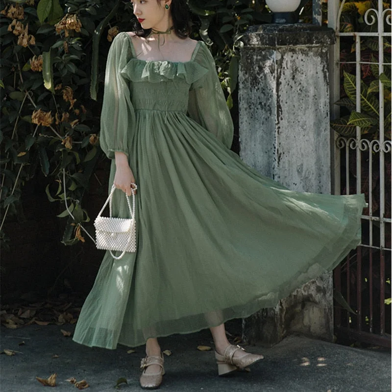 Cottage Style Lavender/Green Chiffon Sweet Princess Dress SP17549