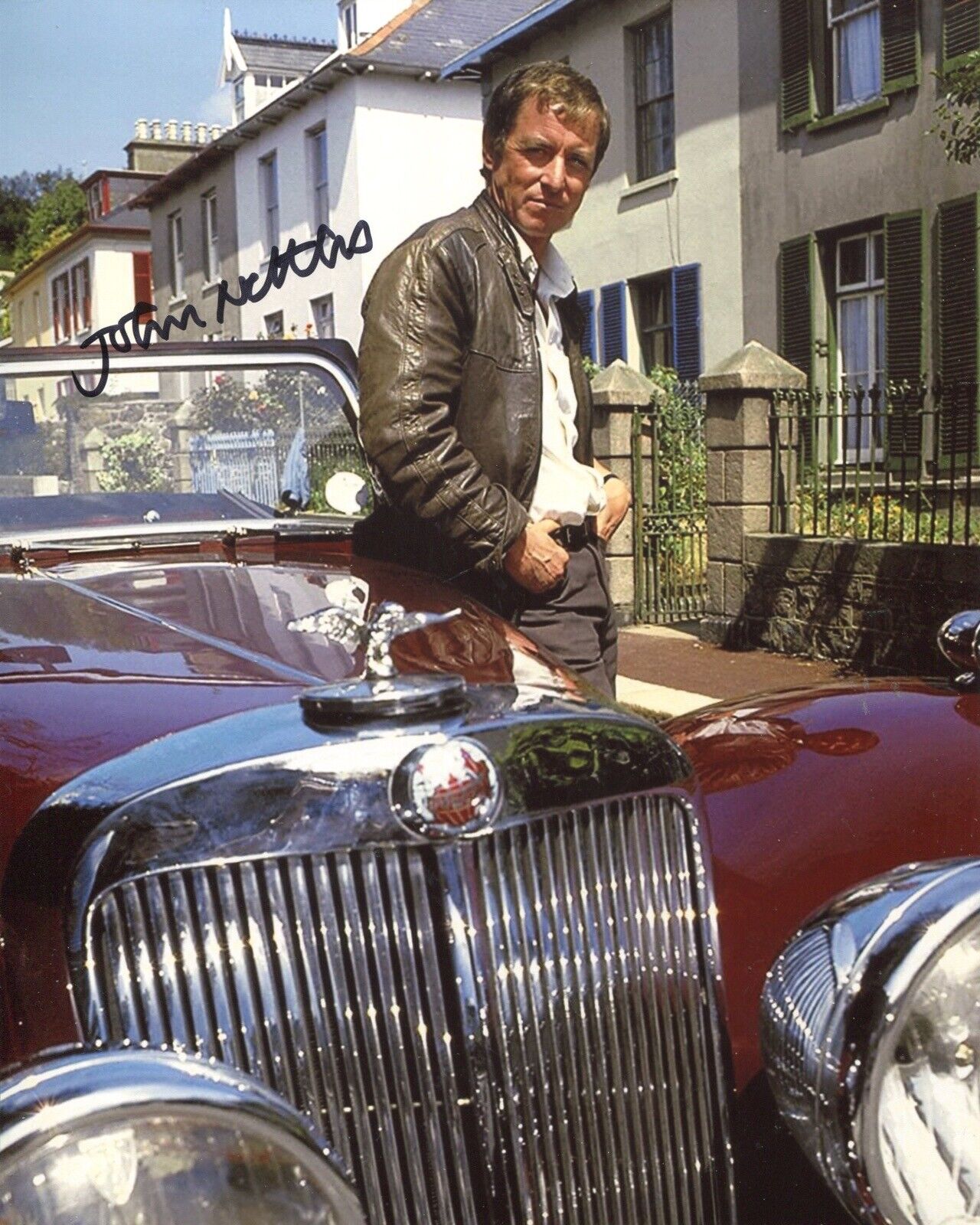 BERGERAC 8x10 TV detective Photo Poster painting signed by actor John Nettles IMAGE No2