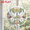 2D Flat DIY Christmas Dove Diamond Art Pendant Double-Sided Diamond Painting Set